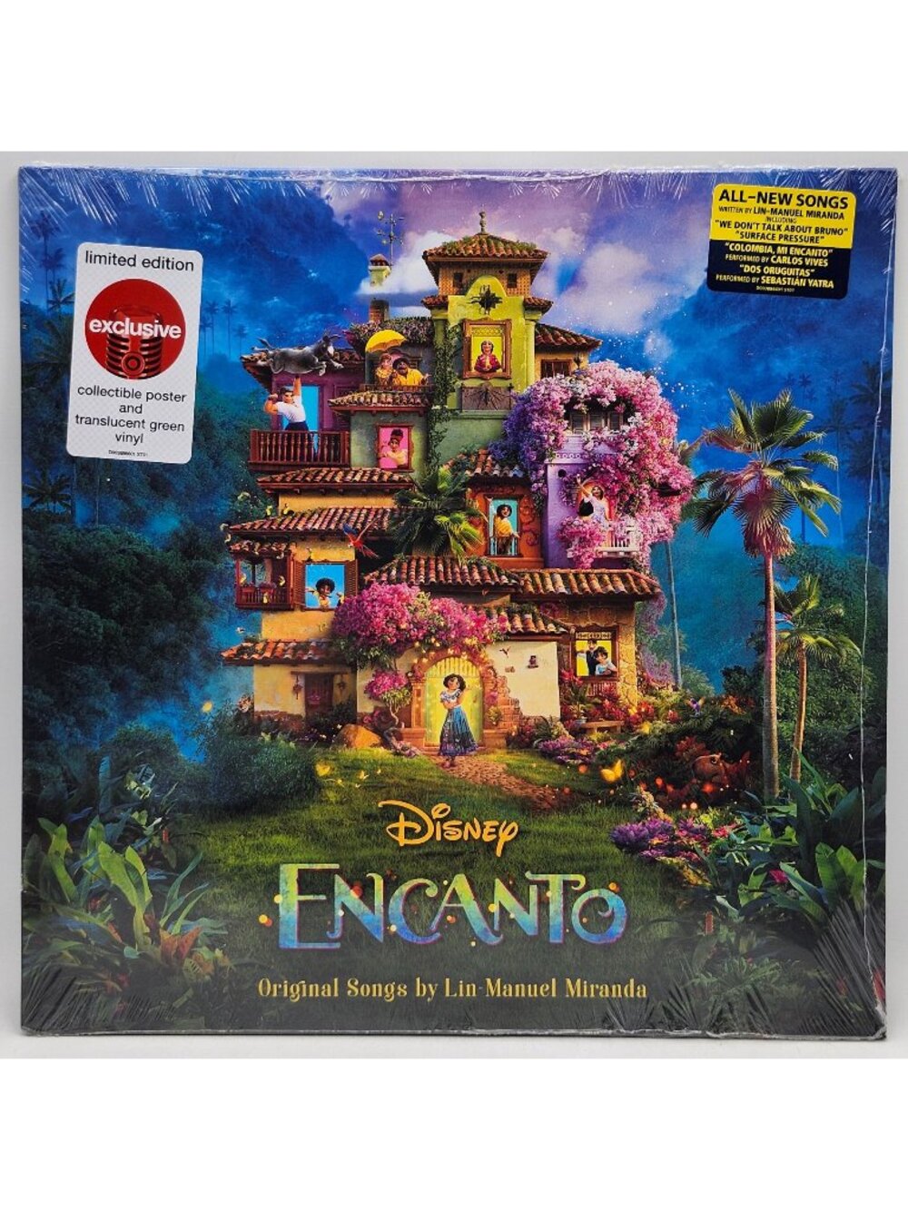 Disney Encanto Translucent Green Vinyl LP Collectible Poster Target Exclusive